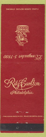 Matchbook Cover - Ritz Carlton Hotel Philadelphia PA