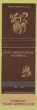 Matchbook Cover - Ritz Carlton Hotel Montreal QC