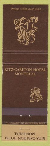 Matchbook Cover - Ritz Carlton Hotel Montreal QC