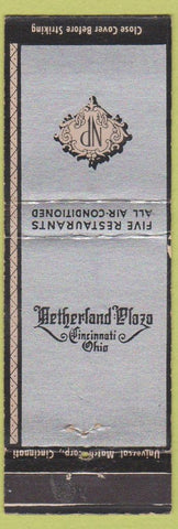 Matchbook Cover - Netherland Plaza Cincinnati OH