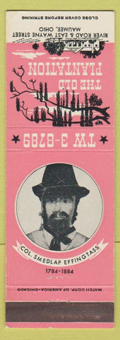 Matchbook Cover - Old Plantation Maumee OH