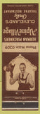 Matchbook Cover - Herman Pirchner's Alpine Village Cleveland OH