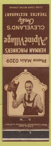 Matchbook Cover - Herman Pirchner's Alpine Village Cleveland OH