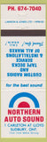 Matchbook Cover - Northern Auto Sound Sudbury ON radios tape decks