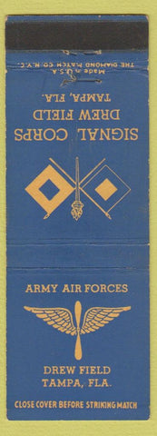 Matchbook Cover - Army Air Forces Drew Field Signal Corps Tampa FL