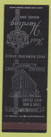 Matchbook Cover - Hotel Harding Marion OH