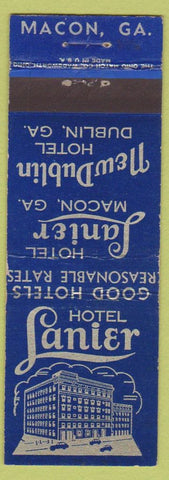 Matchbook Cover - Hotel Lanier Macon GA Dublin