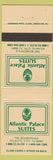 Matchbook Cover - Atlantic Palace Suites Casino Atlantic City NJ