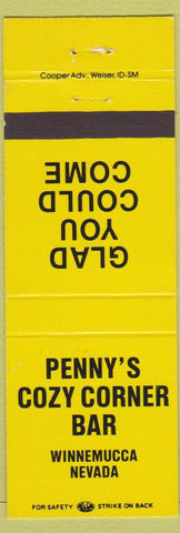 Matchbook Cover - Penny's Cozy Corner Bar Winnemucca NV