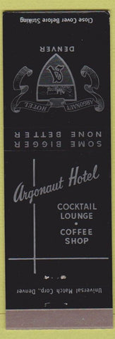 Matchbook Cover - Argonaut Hotel Denver Colorado