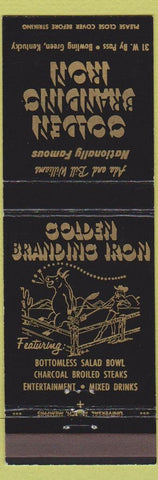 Matchbook Cover - Golden Branding Iron Restaurant Bowling Green KY