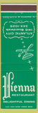 Matchbook Cover - Vienna Restaurant Atlantic City NJ
