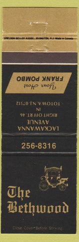 Matchbook Cover - The Bethwood Totowa NJ restaurant