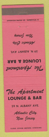 Matchbook Cover - Apartment Lounge Bar Atlantic City NJ