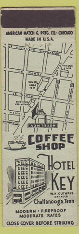 Matchbook Cover - Hotel Key Chattanooga TN