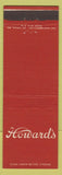 Matchbook Cover - Howard's Cafe Bar Rock Springs WY
