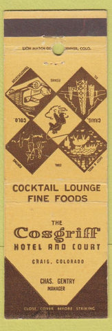 Matchbook Cover - Cosgriff Hotel Court Craig Colorado