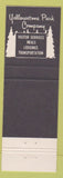 Matchbook Cover - Yellowstone Park Company Mammoth Motor Inn