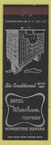 Matchbook Cover - Hotel Wareham Manhattan KS Diamond Match
