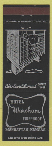 Matchbook Cover - Hotel Wareham Manhattan KS Diamond Match