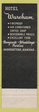 Matchbook Cover - Hotel Wareham Manhattan KS Diamond Match