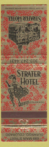 Matchbook Cover - Strater Hotel Durango Colorado girlie