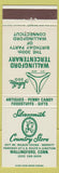 Matchbook Cover - Wallingford CT Tercentenary Birthday Silversmith Country Store