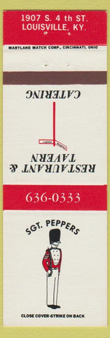 Matchbook Cover - Sargent Peppers Restaurant Tavern Louisville KY