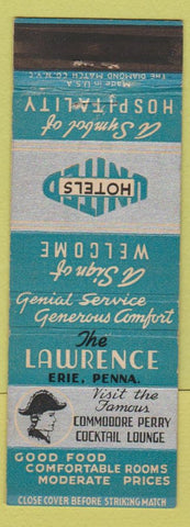 Matchbook Cover - The Lawrence Hotel Erie PA