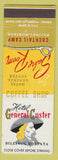 Matchbook Cover - Hotel General Custer Billings MT