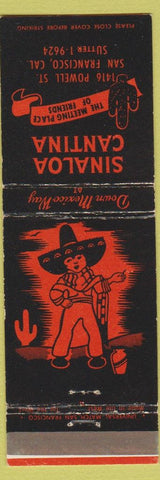 Matchbook Cover - Sinaloa Cantina San Francisco CA Mexican Food cactus