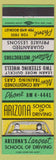 Matchbook Cover - Arizona School of Driving Phoenix Scottsdale Tempe Glendale AZ