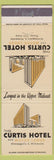 Matchbook Cover - Curtis Hotel Minneapolis MN