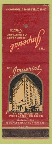 Matchbook Cover - Imperial Hotel Portland OR WEAR
