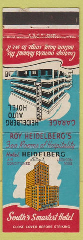 Matchbook Cover - Hotel Heidelberg Jackson MS
