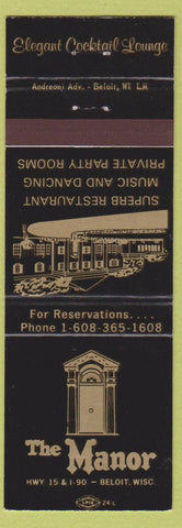 Matchbook Cover - The Manor Restaurant Beloit WI