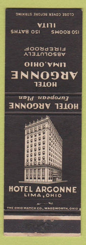 Matchbook Cover - Hotel Argonne Lima OH