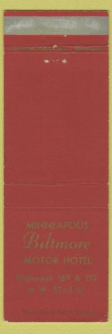 Matchbook Cover - Minneapolis Biltmore Hotel MN