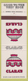 Matchbook Cover - Clara's  Restaurant?