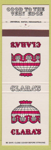 Matchbook Cover - Clara's  Restaurant?