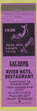 Matchbook Cover - River Heights Restaurant Crump TN