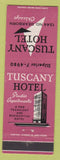 Matchbook Cover - Tuscany Hotel Chicago IL
