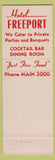 Matchbook Cover - Hotel Freeport IL
