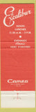 Matchbook Cover - Excalibur Restaurant West Allis? WI