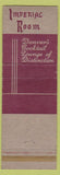 Matchbook Cover - Cosmopolitan Hotel Denver Colorado