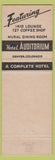 Matchbook Cover - Hotel Auditorium Denver Colorado