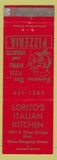 Matchbook Cover - Lorito's Italian Kitchen Ocala FL? Pizza WEAR
