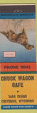 Matchbook Cover - Chuck Wagon Cafe Cheyenne WY Setter dog Holland Smith Lumber