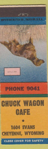 Matchbook Cover - Chuck Wagon Cafe Cheyenne WY Setter dog Holland Smith Lumber