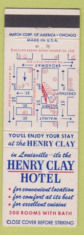 Matchbook Cover - Henry Clay Hotel Louisville KY
